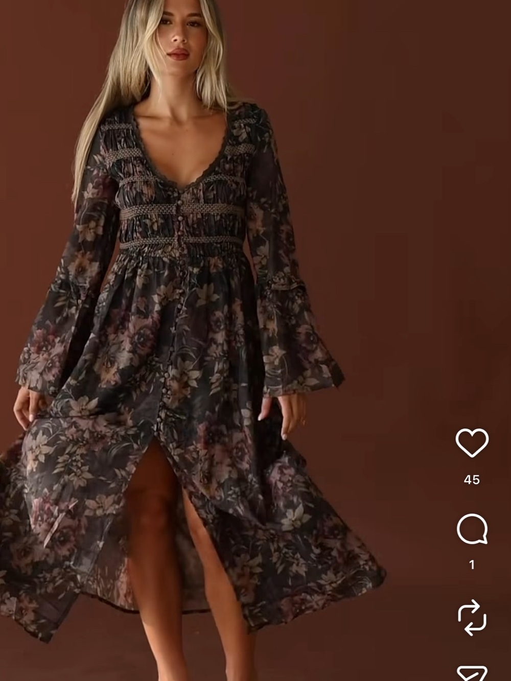 Lane 201 Floral Midaxi Dress